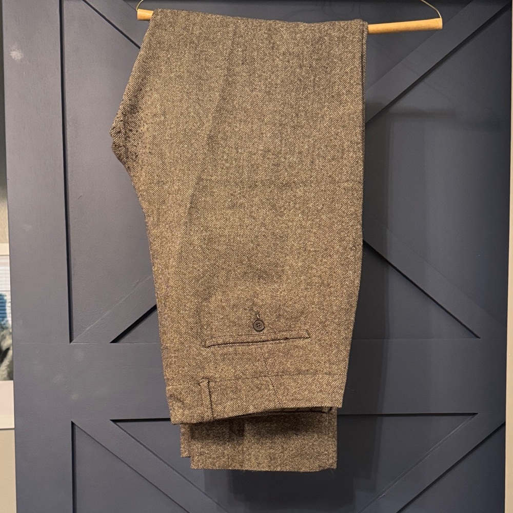 Banana Republic Vintage Straight Wool Trousers, brown